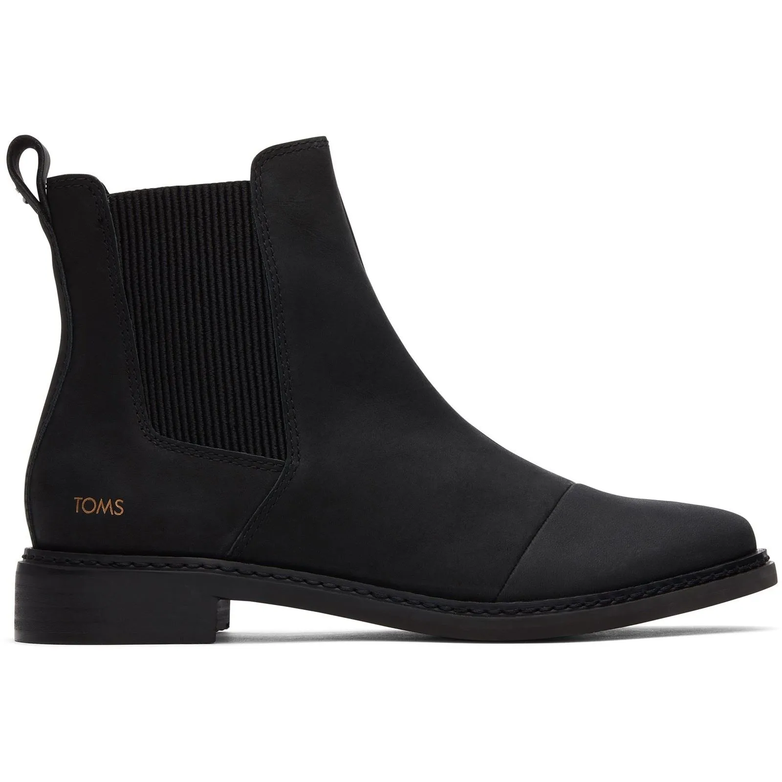TOMS Charlie Leather Women's Black Boots